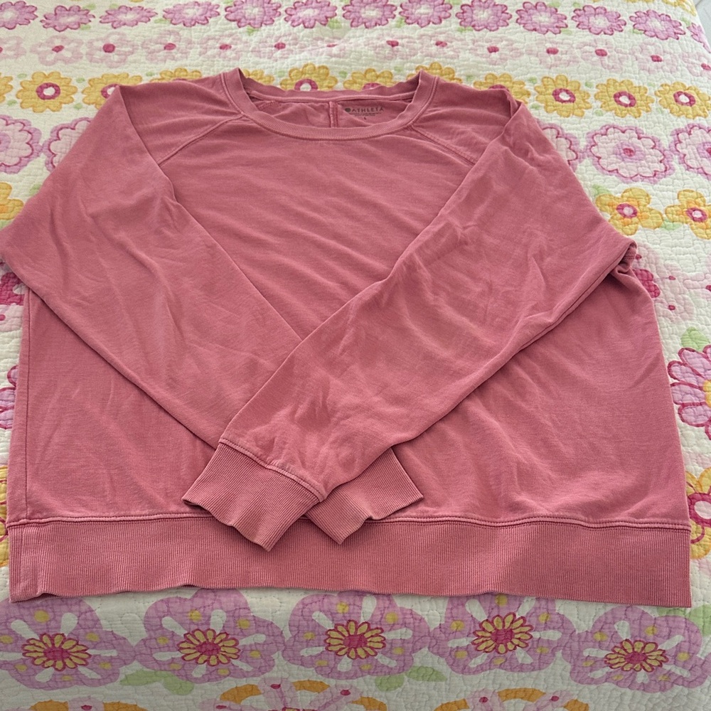 Athleta Rose Pink Crewneck Sweatshirt